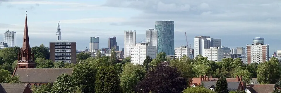 Vue de Birmingham, Angleterre