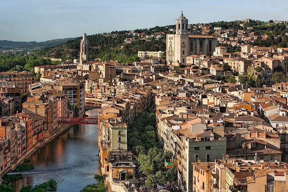 Vue de Gerone, Espagne