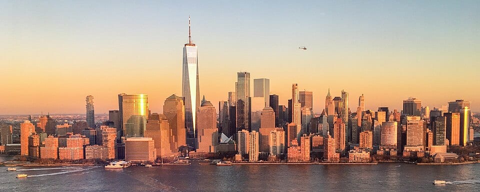 Le sud de Manhattan vu depuis Paulus Hook