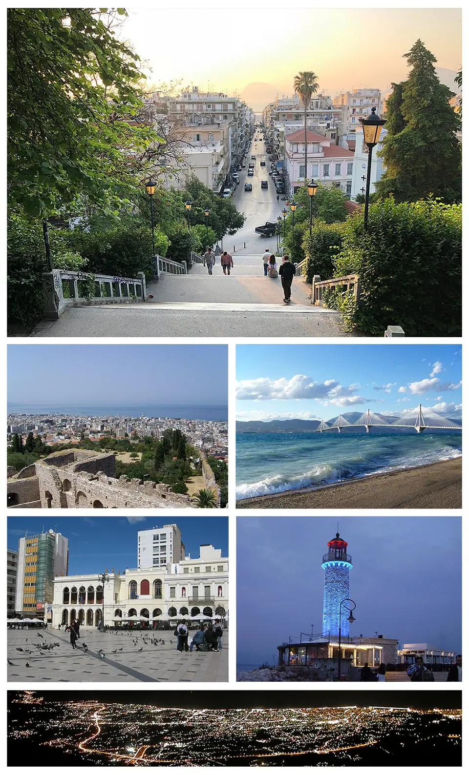 Vue de Patras, Grèce