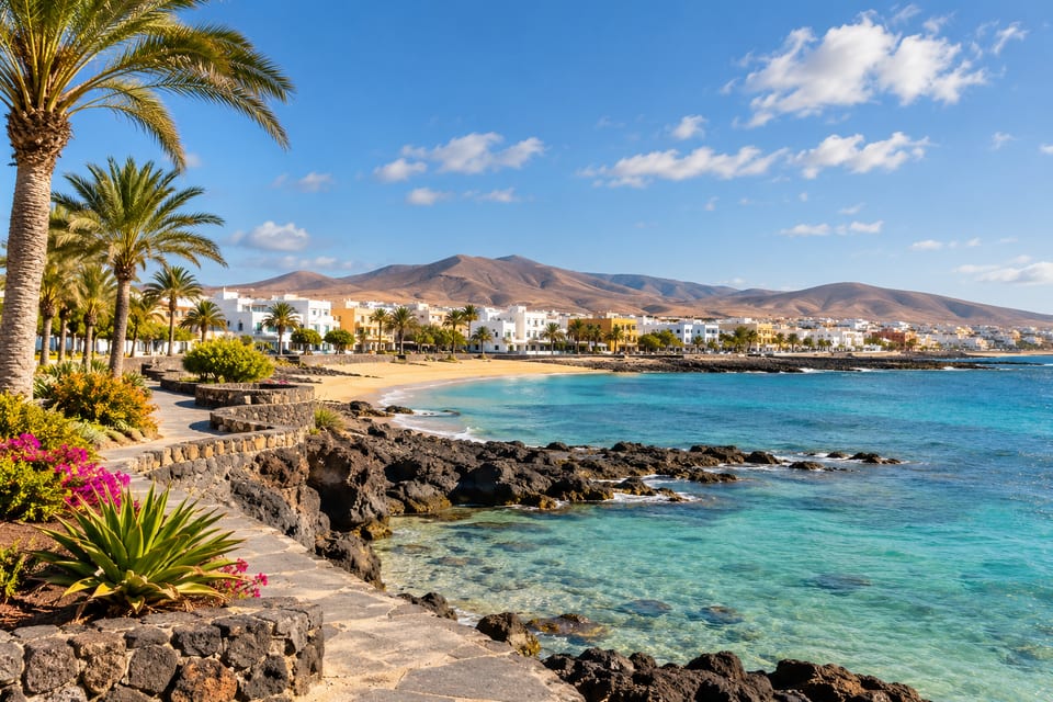 Illustration IA inspirée de Puerto del Rosario, Canaries — scène d’ambiance non documentaire