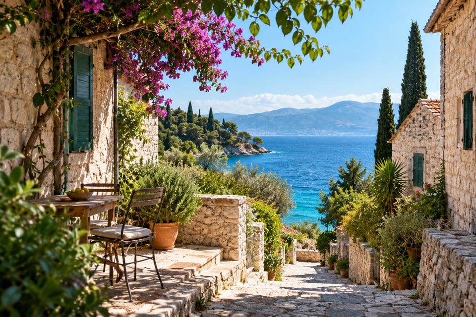 Illustration IA inspirée de Split, Croatie — scène d’ambiance non documentaire