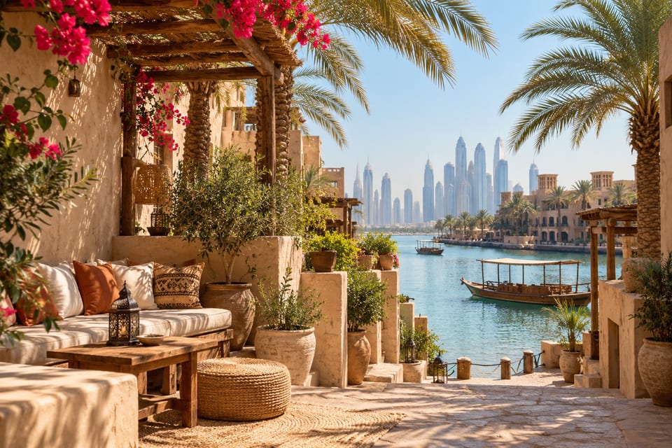 Illustration IA inspirée de Dubaï, Émirats arabes unis — scène d’ambiance non documentaire