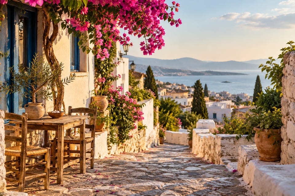 Illustration IA inspirée de Athènes, Grèce — scène d’ambiance non documentaire