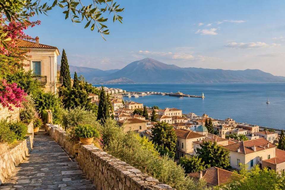Illustration IA inspirée de Patras, Grèce — scène d’ambiance non documentaire
