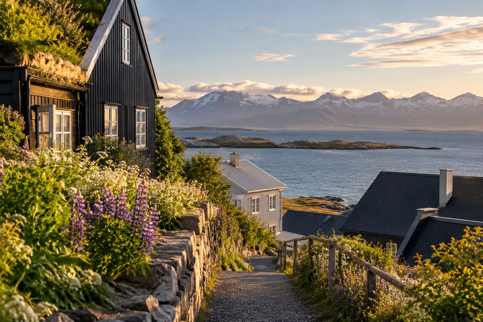 Illustration IA inspirée de Reykjavik, Islande — scène d’ambiance non documentaire