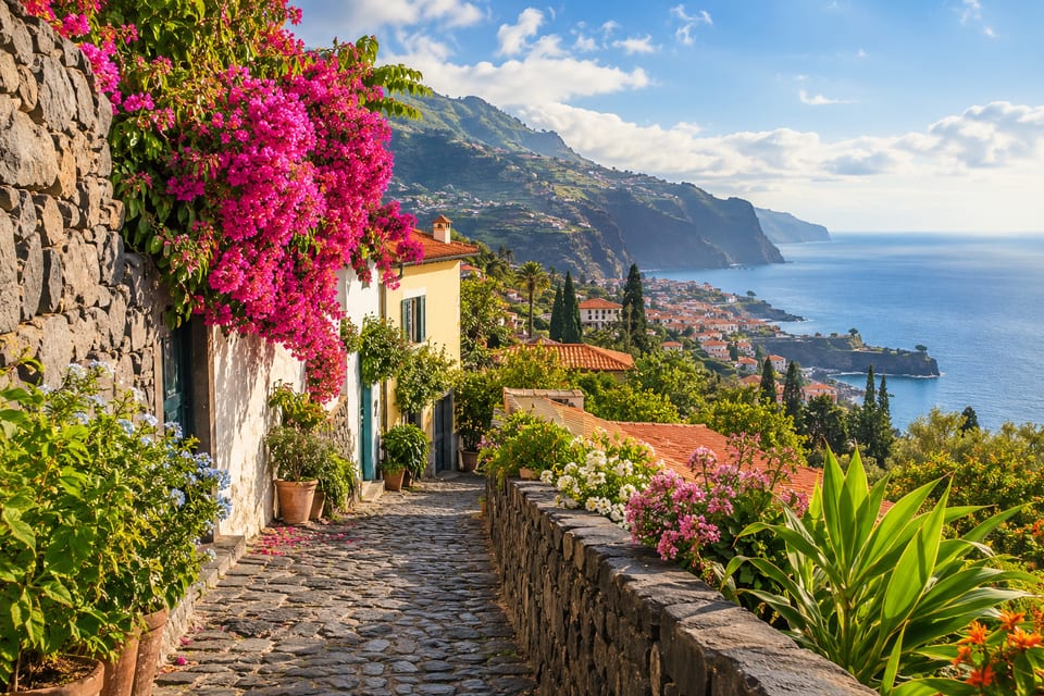 Illustration IA inspirée de Funchal, Madère — scène d’ambiance non documentaire