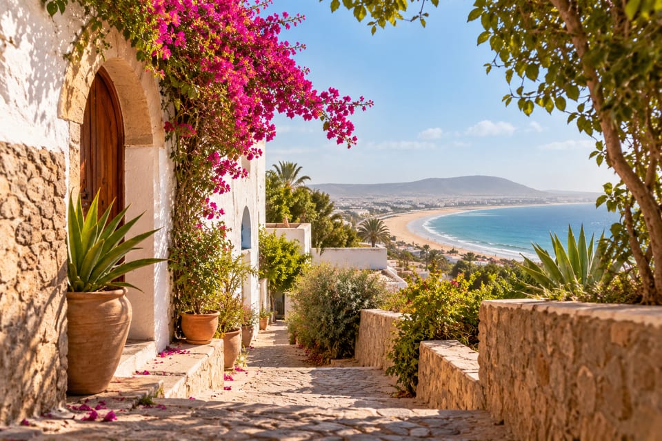 Illustration IA inspirée de Agadir, Maroc — scène d’ambiance non documentaire