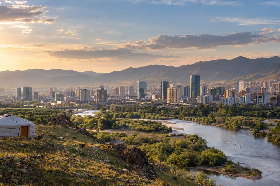 Illustration IA inspirée de Oulan Bator, Mongolie — scène d’ambiance non documentaire