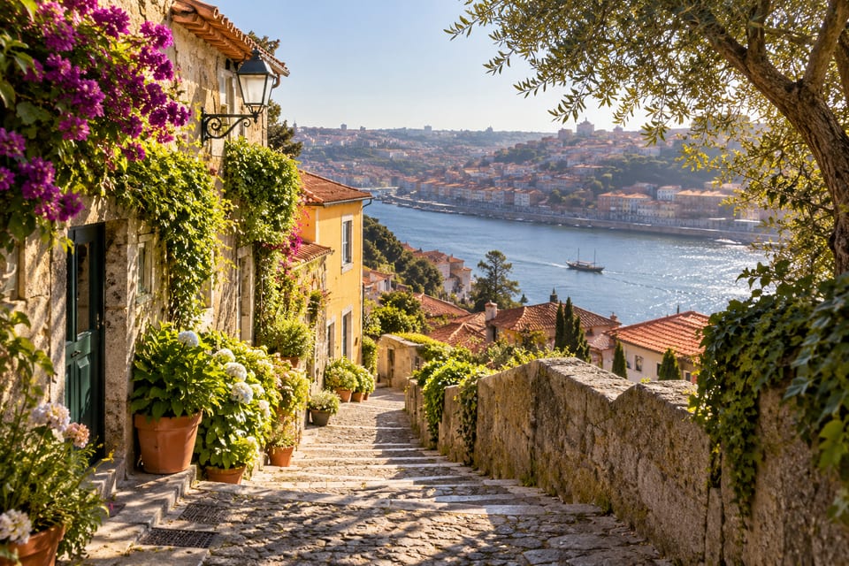 Illustration IA inspirée de Porto, Portugal — scène d’ambiance non documentaire
