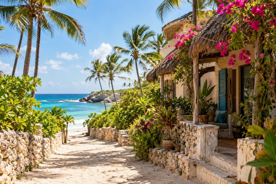 Illustration IA inspirée de Punta Cana, République dominicaine — scène d’ambiance non documentaire