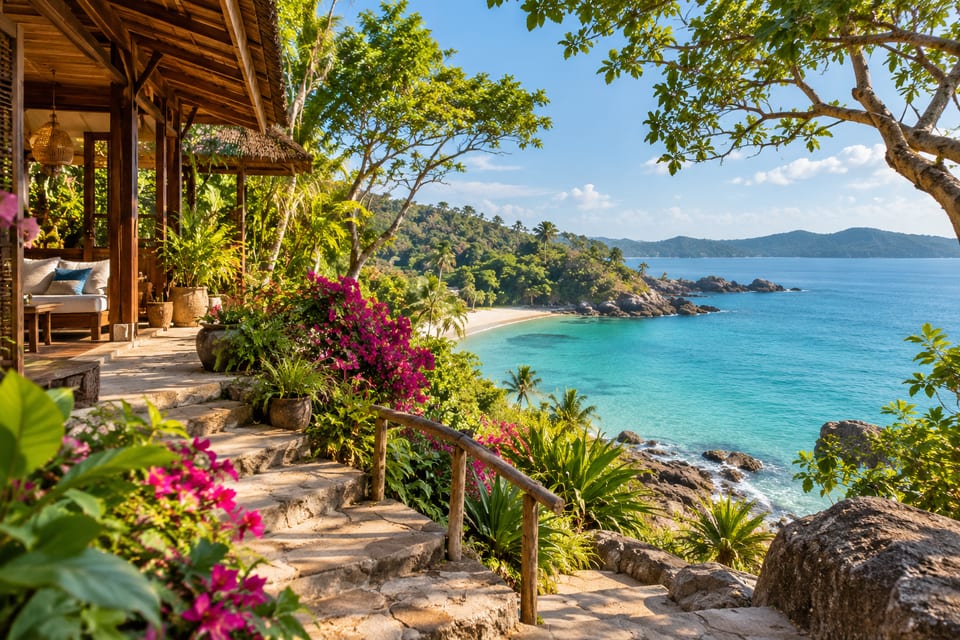 Illustration IA inspirée de Phuket, Thaïlande — scène d’ambiance non documentaire