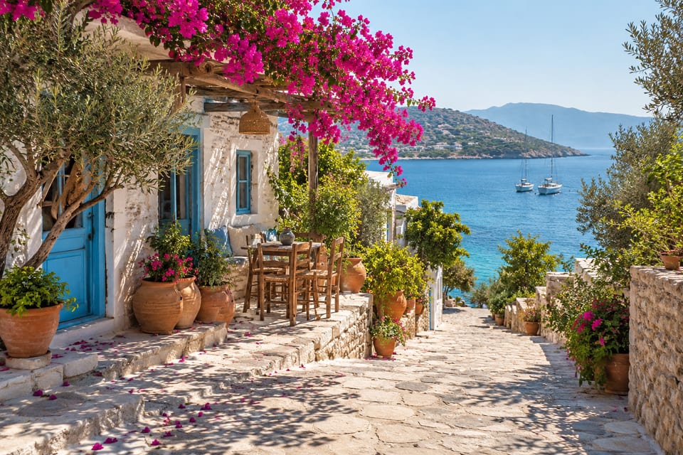 Illustration IA inspirée de Bodrum, Turquie — scène d’ambiance non documentaire