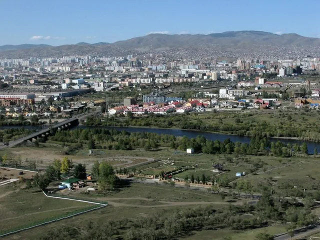 Vue de Oulan Bator, Mongolie