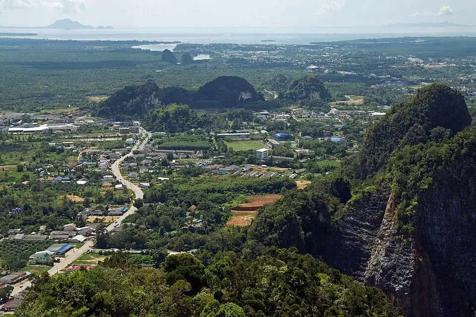 Vue de Krabi, Thaïlande