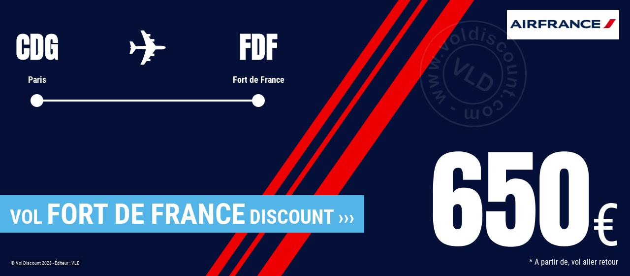 Billet d'avion moins cher Fort de France Air France