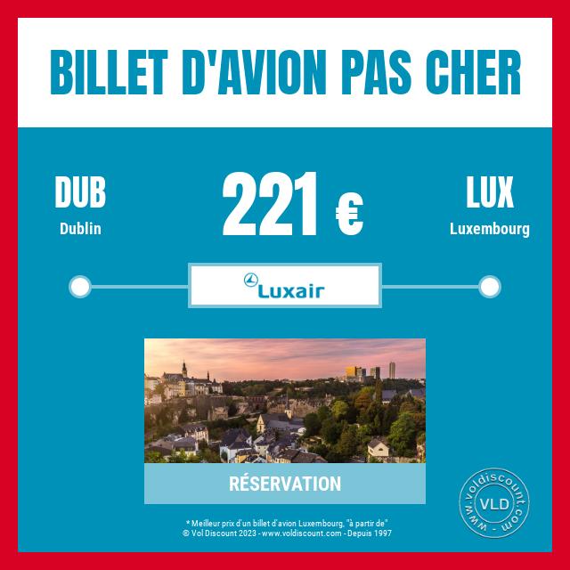 Billet d'avion pas cher Luxembourg