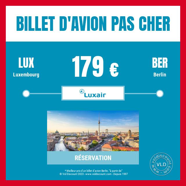 Billet d'avion pas cher Luxembourg Berlin Luxair