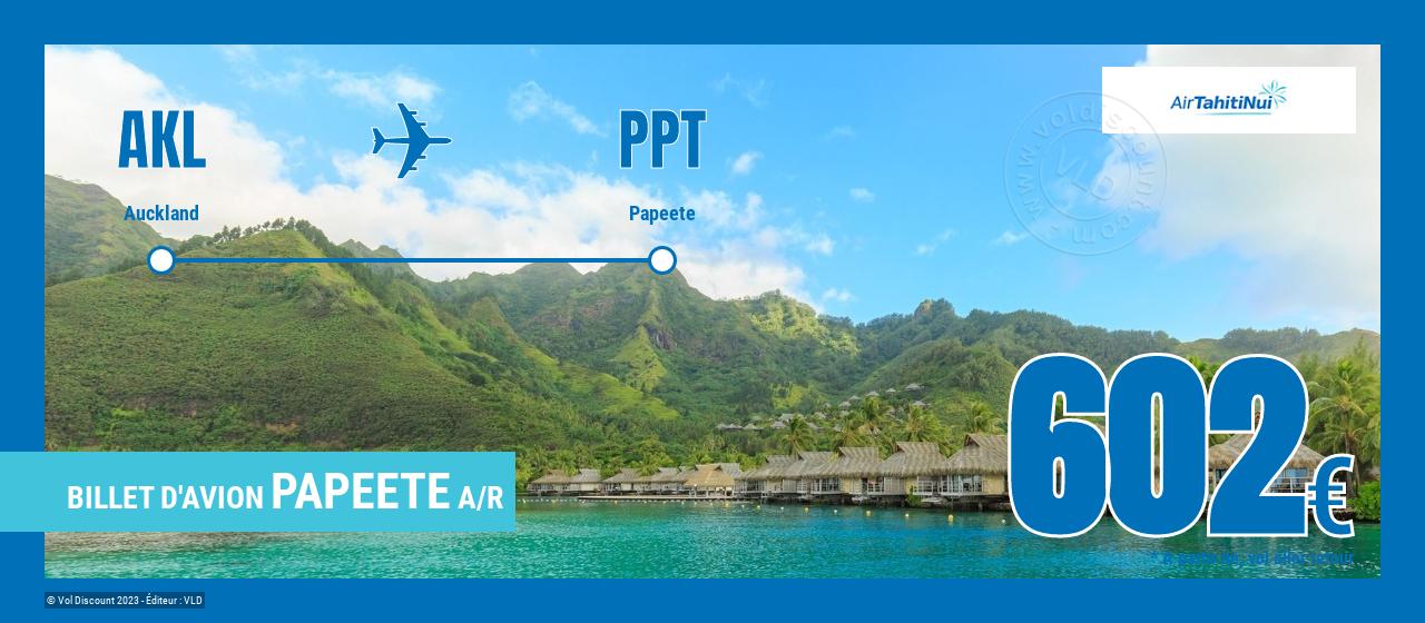Billet d'avion Papeete Air Tahiti Nui