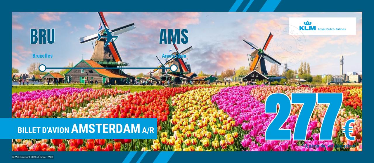 Billet d'avion Bruxelles Amsterdam KLM