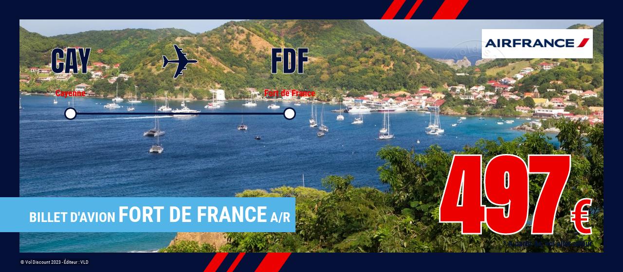 Billet d'avion Cayenne Fort de France Air France
