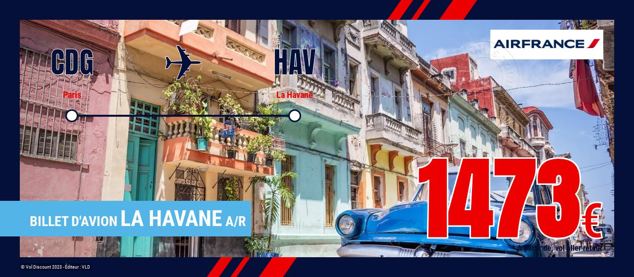 Billet d'avion Paris La Havane Air France
