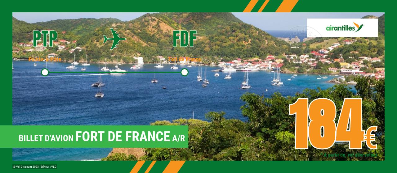 Billet d'avion Pointe-à-Pitre Fort de France Air Antilles