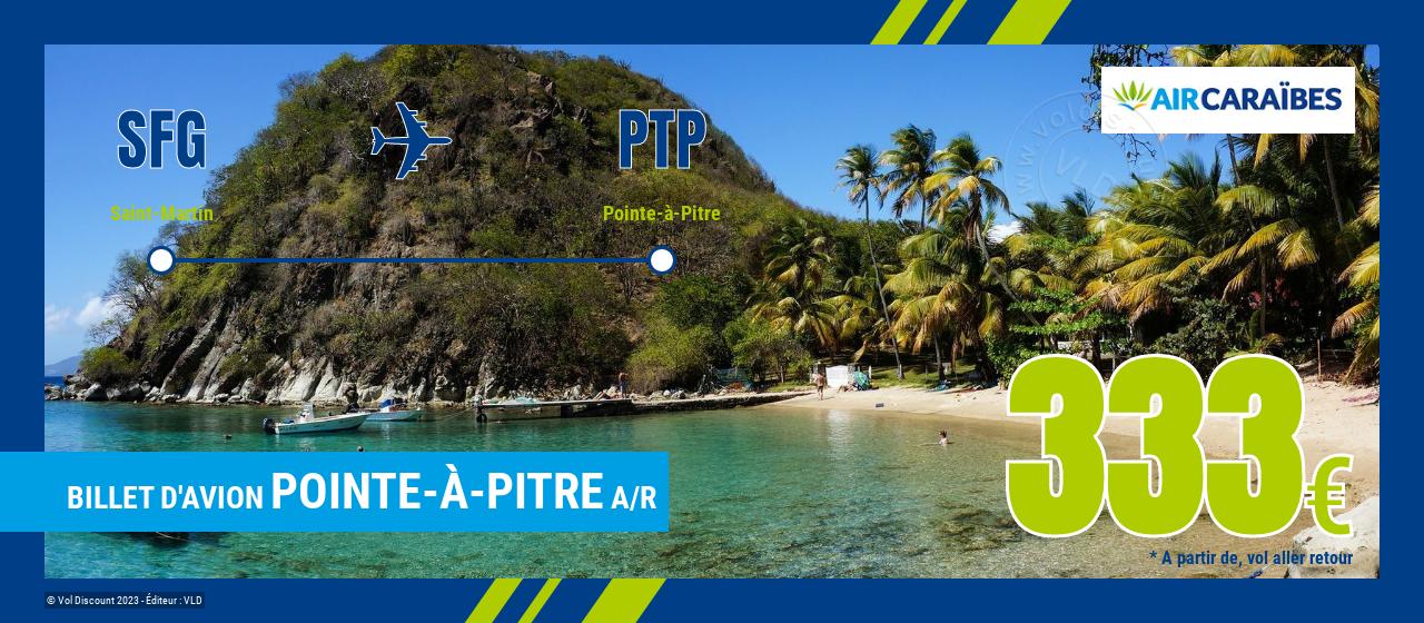 Billet d'avion Saint-Martin Pointe-à-Pitre Air Caraïbes