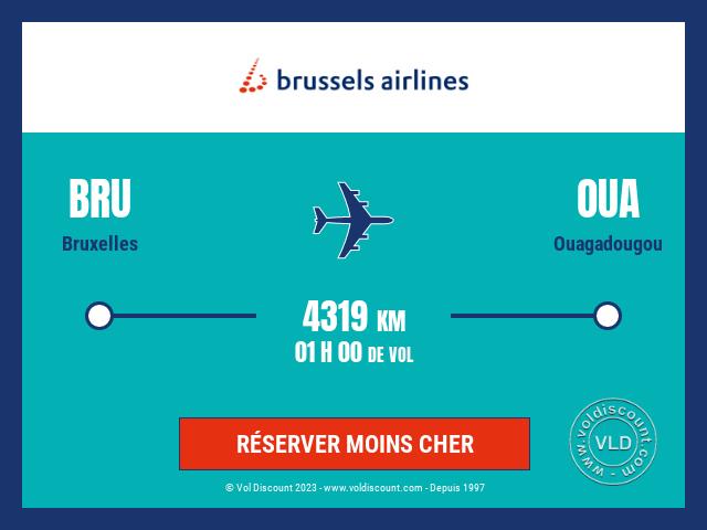 Vol petit prix Bruxelles Ouagadougou Brussels Airlines