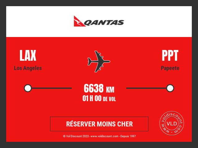 Vol petit prix Papeete Qantas Airways