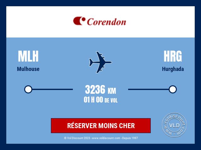 Vol petit prix Mulhouse Hurghada Corendon Airlines