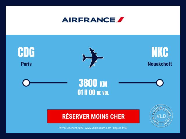 Vol petit prix Paris Nouakchott Air France