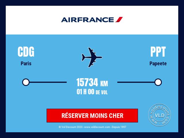 Vol petit prix Paris Papeete Air France
