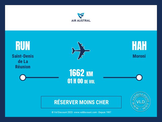 Vol petit prix Moroni Air Austral