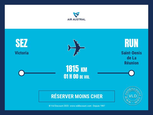 Vol petit prix Victoria Saint-Denis de La Réunion Air Austral
