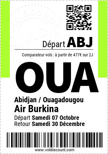 Promotion vol Burkina
