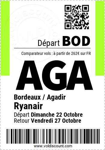 Promotion vol Agadir