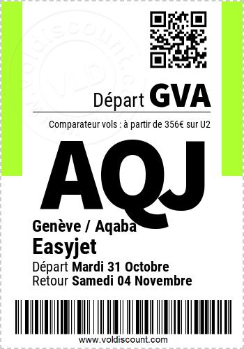 Promotion vol Genève Aqaba