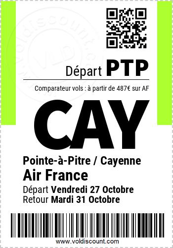 Promotion vol Pointe-à-Pitre Cayenne