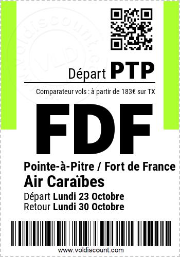 Promotion vol Fort de France