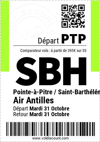 Promotion vol Saint-Barthélémy