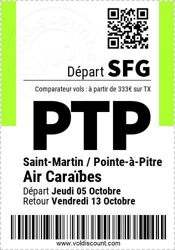 Promotion vol Saint-Martin Pointe-à-Pitre