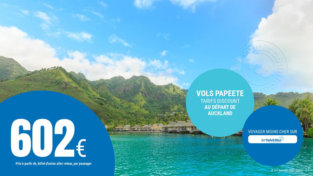 Vol aller retour Papeete Air Tahiti Nui
