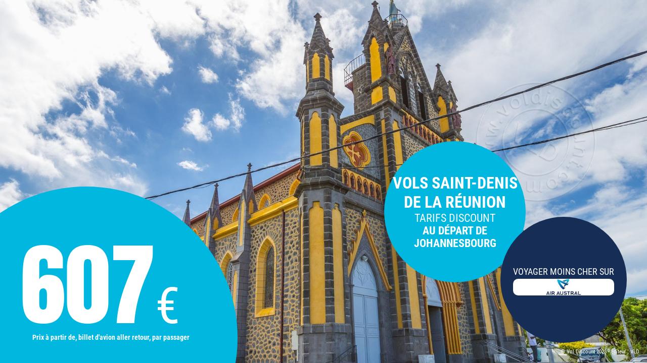 Vol aller retour Johannesbourg Saint-Denis de La Réunion Air Austral
