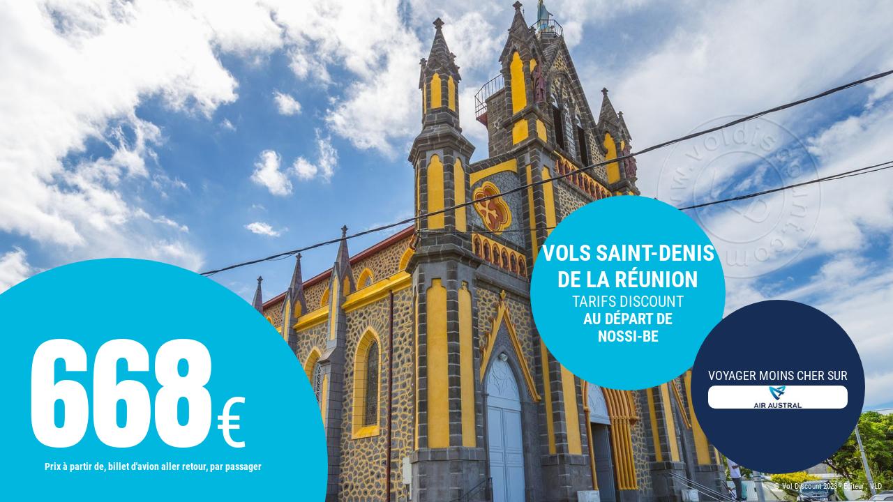 Vol aller retour Nossi-Be Saint-Denis de La Réunion Air Austral