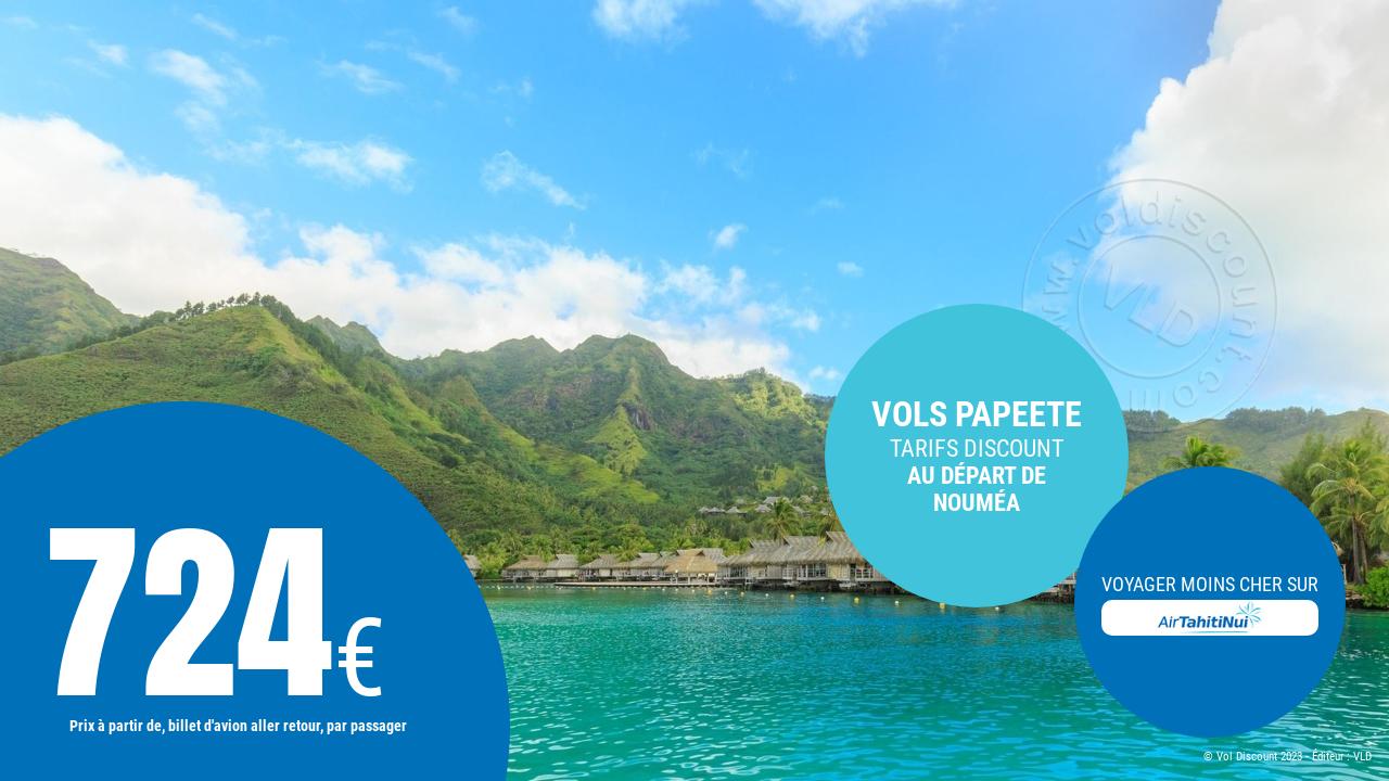 Vol aller retour Papeete Air Tahiti Nui