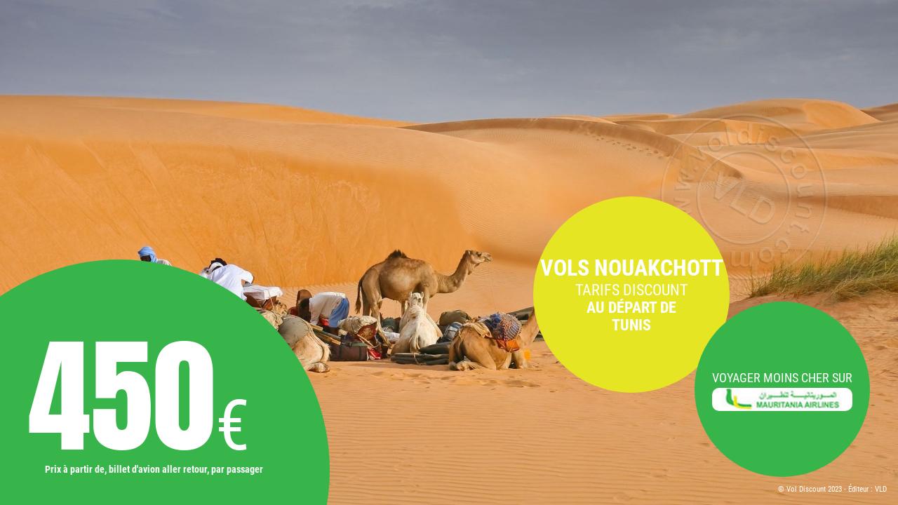 Vol aller retour Mauritanie