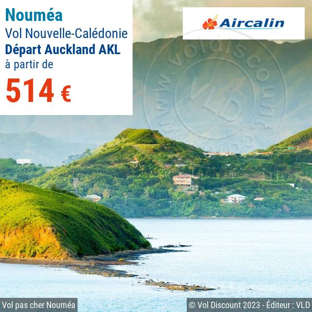 Vol discount Auckland Nouméa Aircalin