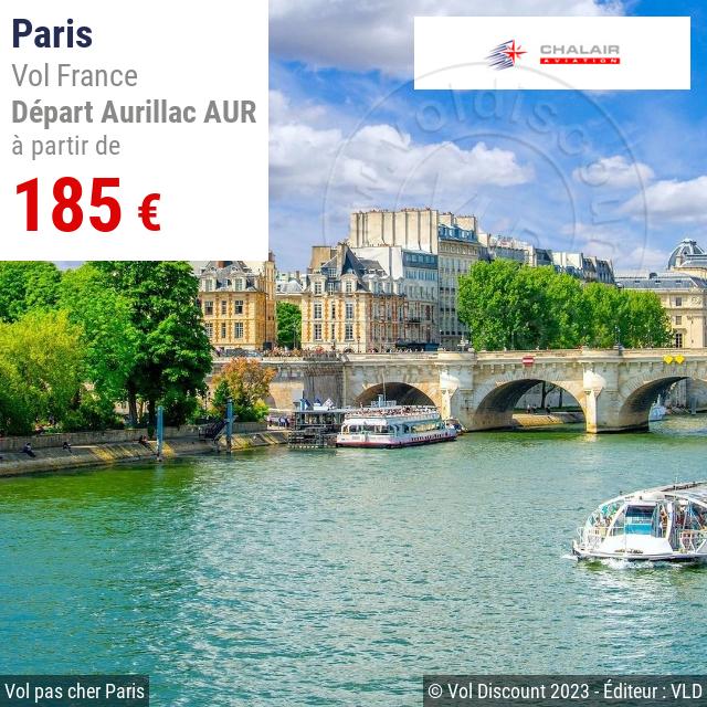 Vol discount Aurillac Paris Chalair Aviation