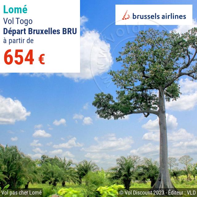 Vol discount Bruxelles Lomé Brussels Airlines